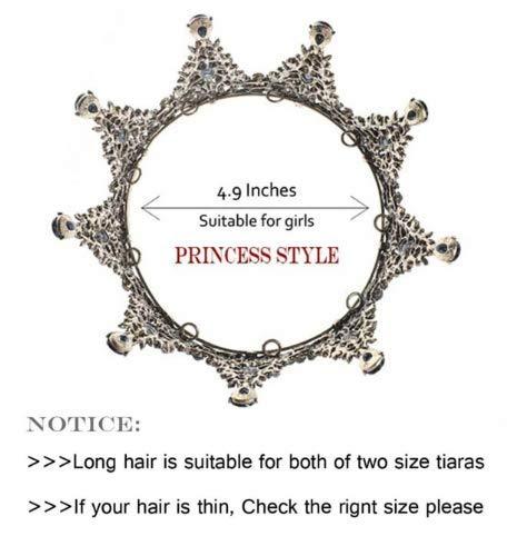 Blufly Blufly Baroque Bridal Crown and Tiara Rose Gold Crystal Full Crowns Dolce Baroque Diadem Headband Pageant Flower Hair Accessories Pearls Bride Headpieces for Women and Girls (D)