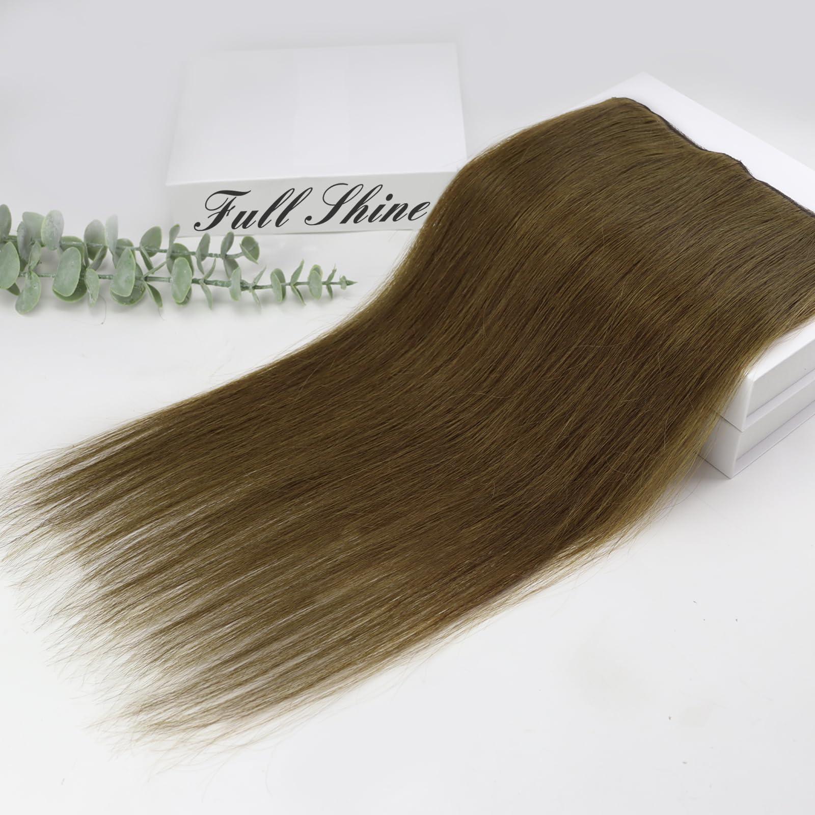 Full Shine Full Shine Hair Extensions Clip Ins 12 Inch Clip in Human Hair Extensions Brown Hair Extensions for Women Clip ins Brown Clip in Extensions Straight Hair Double Weft Soft Natural Hair 3Pcs 60G