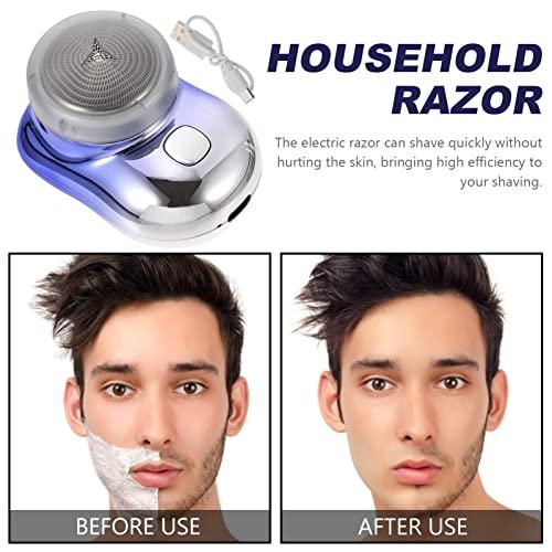 FOMIYES FOMIYES Electric Shaver Foil Shaver Electric Head Shaver Usb Rechargeable Razor Mens Beard Shavers Pocket Shaver Rotary Shaver Convenient Electric Razor Man Abs Electroplating Mini Tool