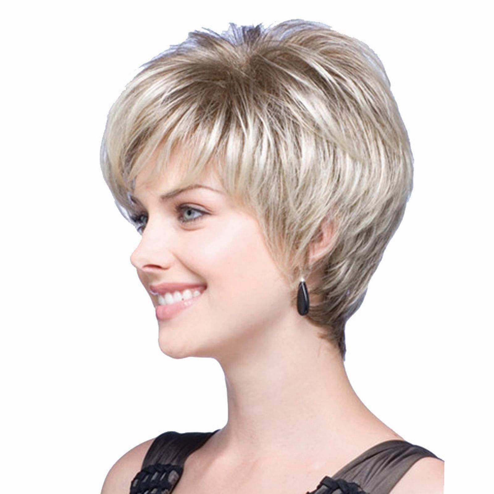 Dempiire Dempiire Womens Wigs For White Women,Short Grey Wig For White Women Wigs With Bangs White Wig Performance Wig