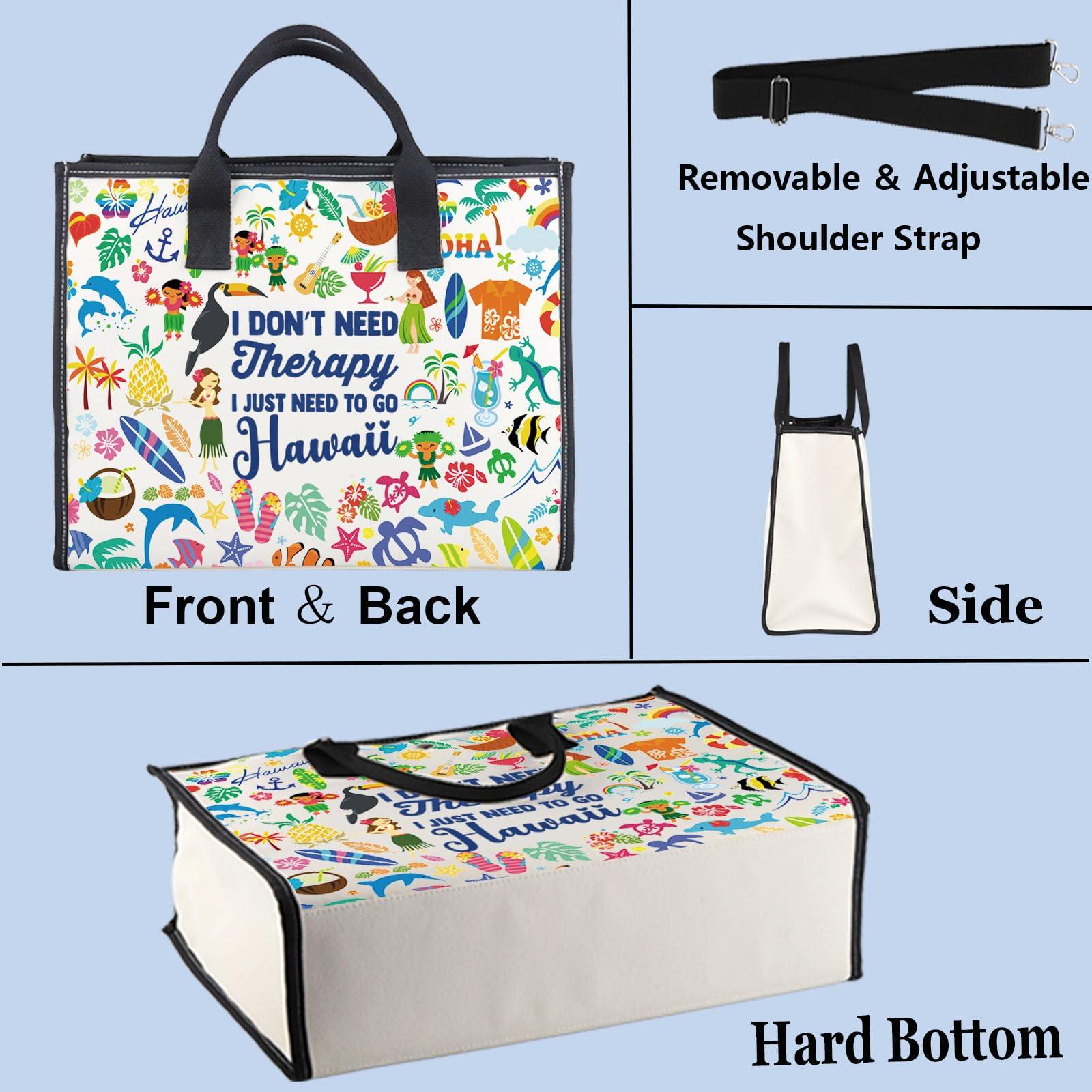 WZMPA WZMPA Hawaii Vacation Travel Bag Hawaiian Gifts I Don't Need Therapy I Just Need To Go Hawaii Makeup Zipper Pouch Bag Hawaii Trip Merchandise (Therapy Hawaii-TB)