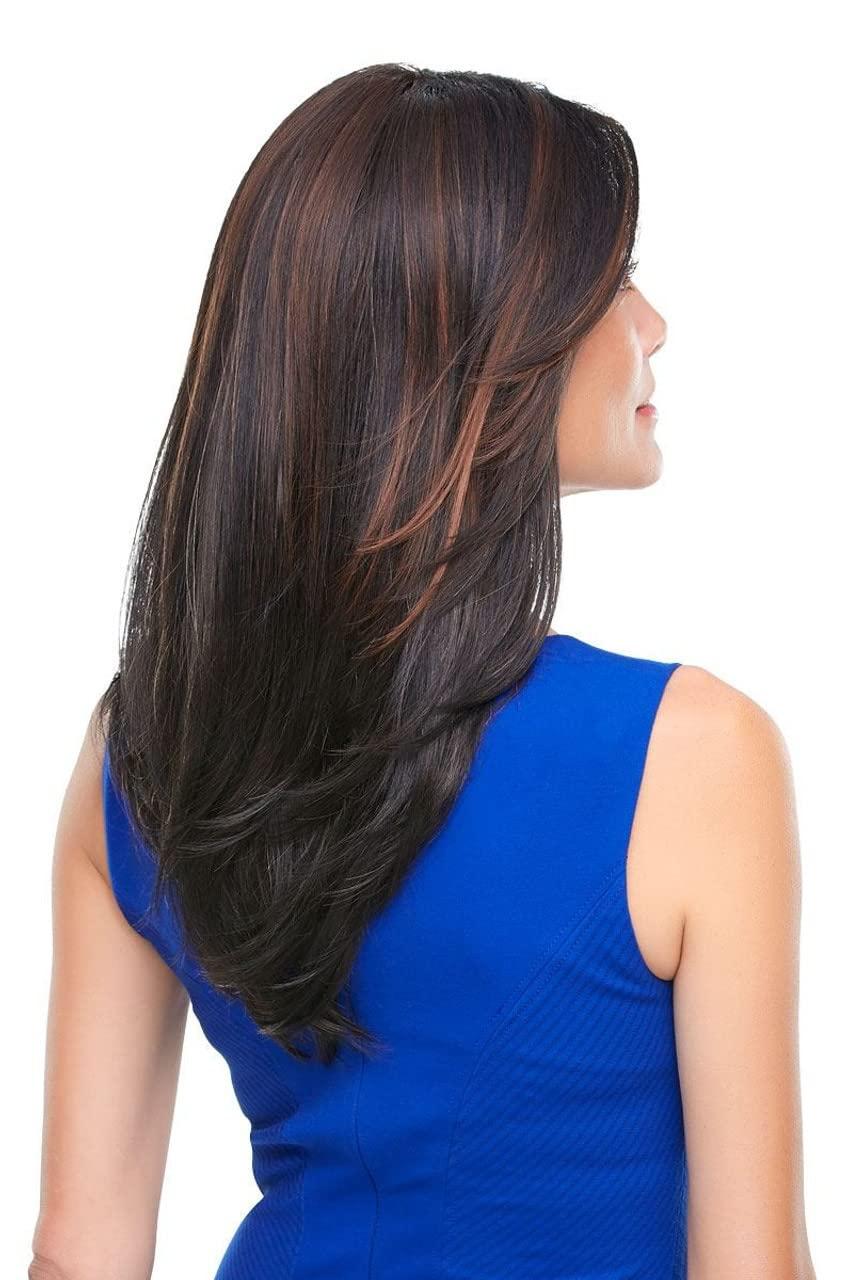 Jon Renau Maxwigs Alessandra Wig Color FS6/30/27 Toffee Truffle - Jon Renau Wigs 13.75\" Long Layered Sheer Smartlace Monofilament Top Synthetic Modern Choppy Layers Bundle MaxWigs Hairloss Booklet