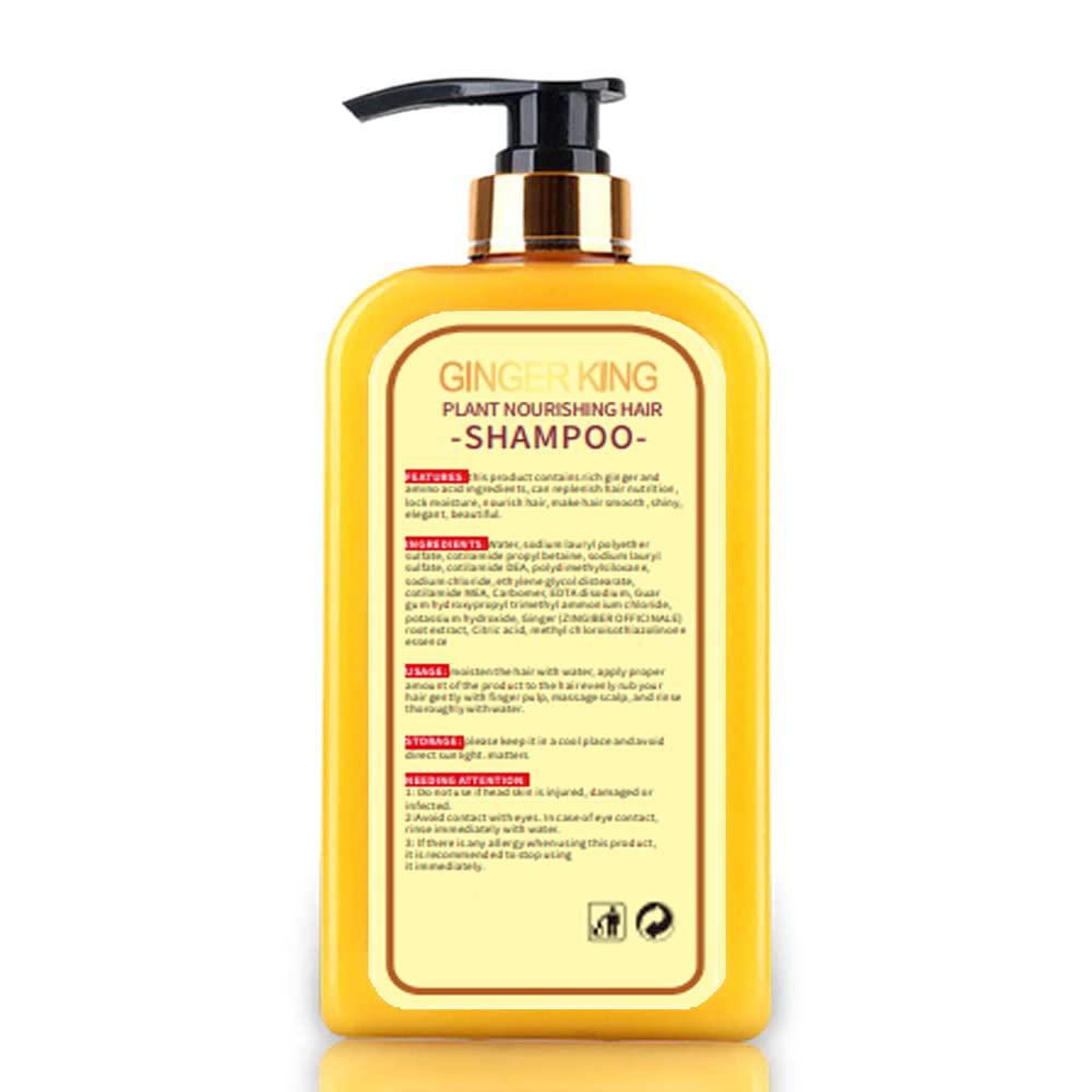 QINGTING 500ml Instant Ginger Hair Regrowth Shampoo, Ginger Shampoo, Ginger Shampoo for Hair Growth, Ginger Shampoo Hair Thickening Shampoo, Anti-Hair Loss (Shampoo)