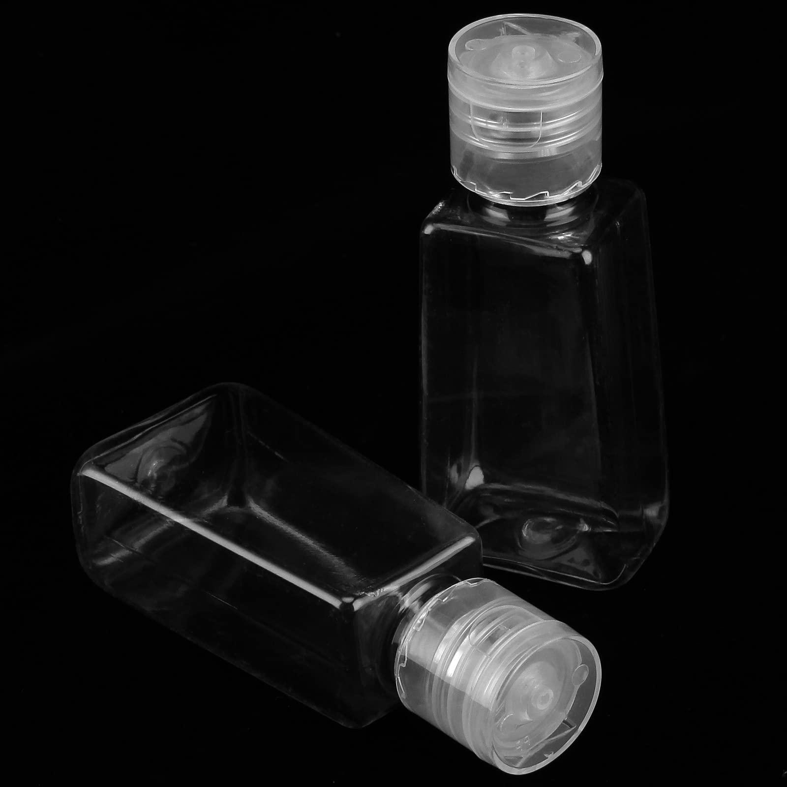 MANCHAP MANCHAP 100 Pack 1oz Plastic Empty Squeeze Bottles, 30ml Clear Travel Refillable Squeeze Bottles with Flip Cap for Lotions, Creams, Toiletries