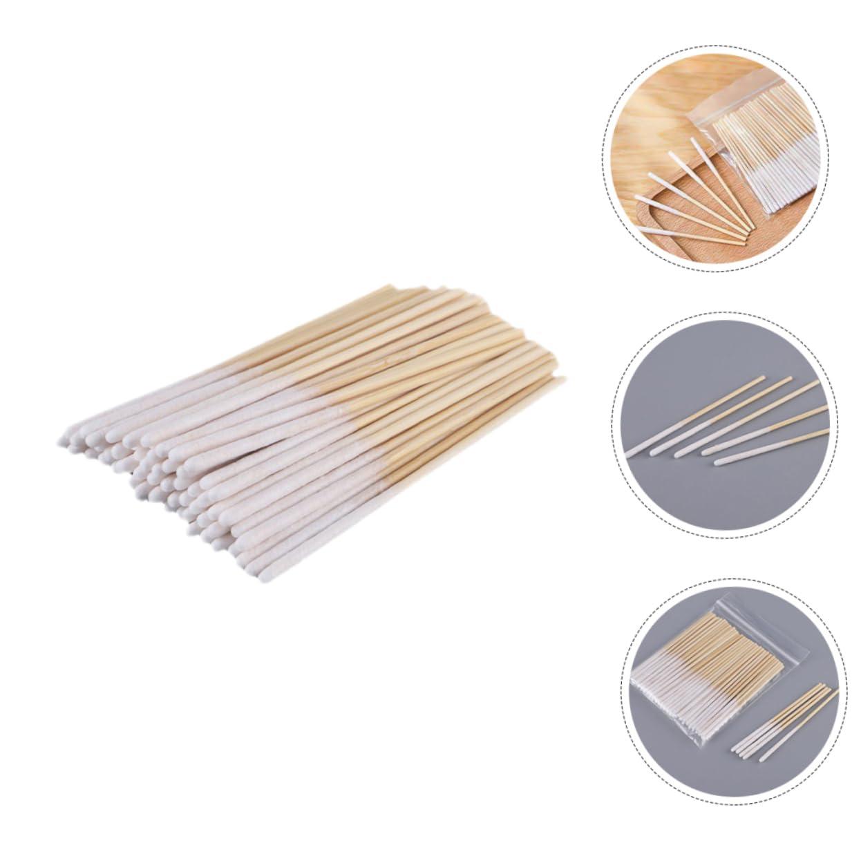 Didiseaon Didiseaon Long Cotton Swabs 60pcs cotton tipped applicator bamboo make up ear cotton swab repair fluid clean makeup accessories Accessories women makeup accessories disposable cotton sticks