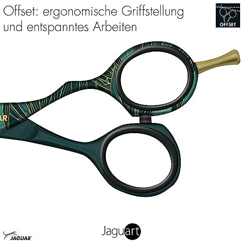 JAGUAR Jaguar Exotic Island Jungle Green Hairdressing Scissors, Right Handed Offset Handle, 5.5 Inch