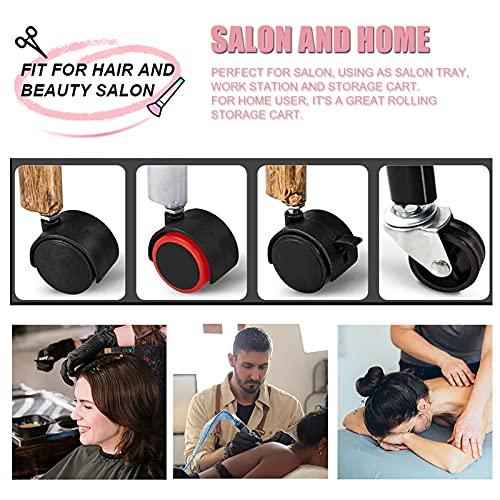 ZJING ZJING Salon SPA Beauty Rolling Trolley Cart, Storage Organizer Drawers, Hairdressing Tool Station Mobile Makeup Cases, Hair Salon Cart W/Hairdryer Holder,P