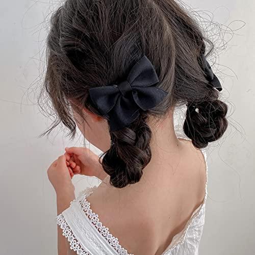 ZYALTFDC Black Bowknot Hair Clips for Girls Hair Butterfly Bow Hair Clip for Girls Hair Accessories Hair Bows Barrette Hair Pins for Teen Girl Hairpin Hair Bow Clips 2Pcs