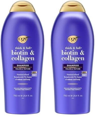 OGX OGX Thick & Full + Biotin and Collagen Shampoo, 25.4 Fl Oz (Pack of 2)