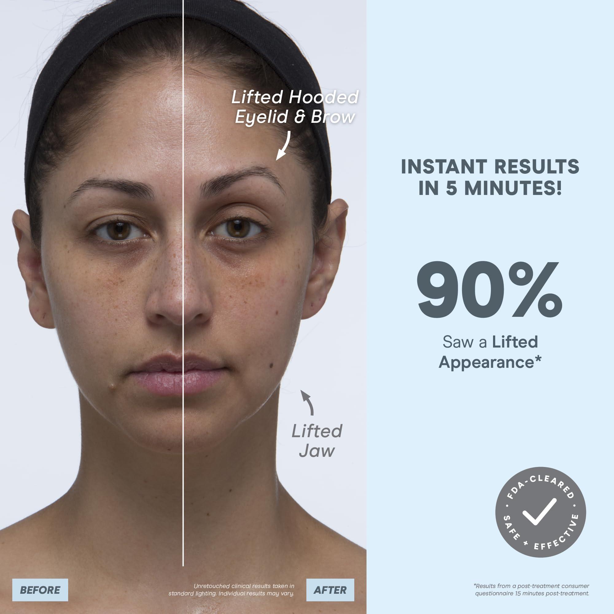 NuFACE NuFACE MINI+ Microcurrent Facial Device Kit - FDA Cleared Face Sculpting & Skin Tightening Device to Contour, Lift & Tone + Microcurrent Gel Activator & Silk Creme - Midnight Black