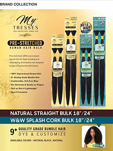Outre Outre My Tresses Gold Label Unprocessed Human Hair Braids Pre Stretched Bulk Natural Straight Bulk (18"-24") (18 Inch, NA)