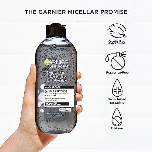 Garnier Garnier Skinactive Micellar Cleansing Jelly Water with Charcoal Purifying All in One Water, 2 Pack
