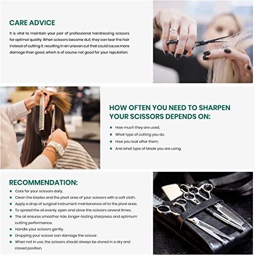 Blizzard Blizzard Professional Hair Cutting Scissors – 5 inch VG10 Cobalt Haircut Shears with Razor Sharp Blades - Matt Finish Barber Hairdressing Travel Case for Salons & Home Use