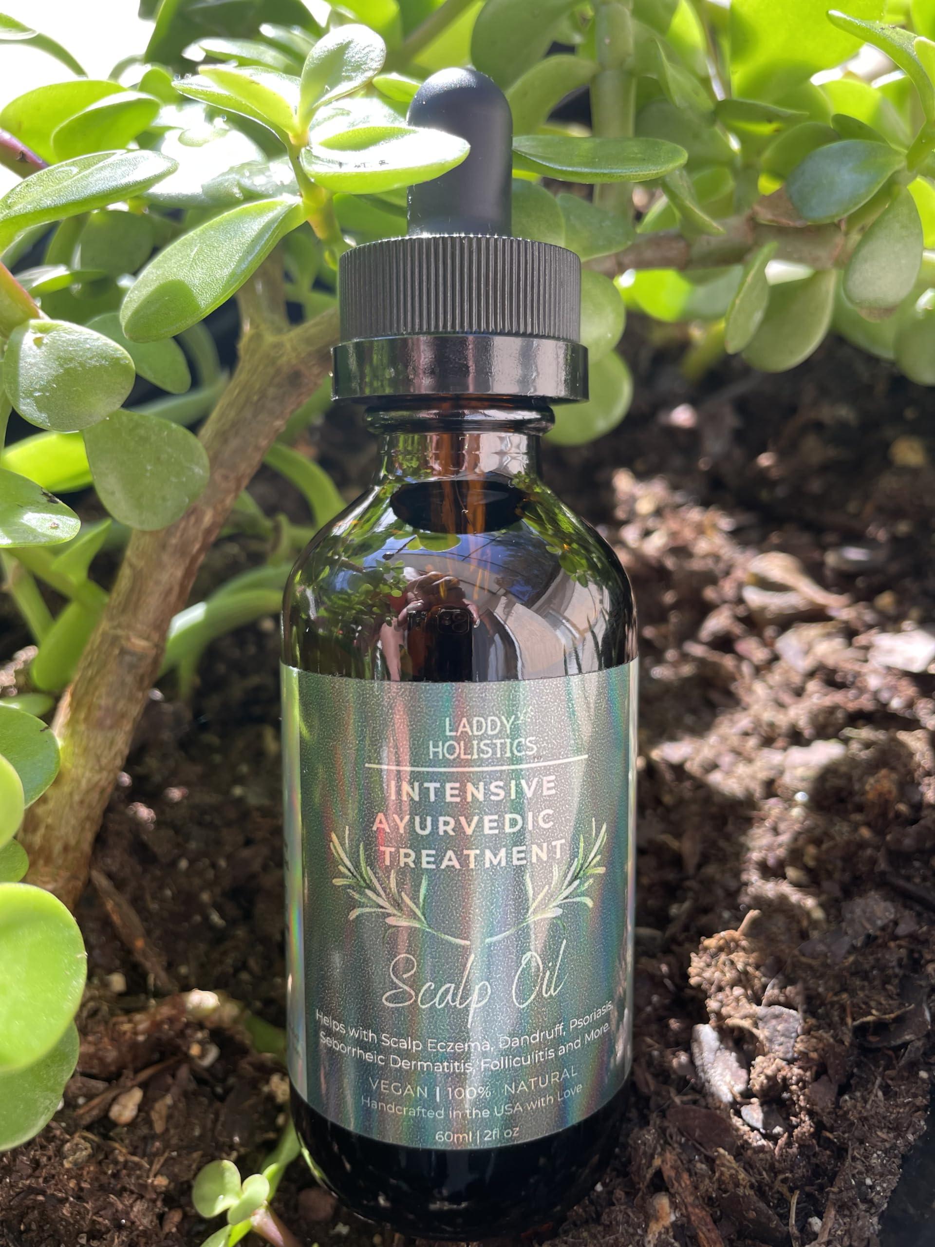 Generic Generic Ayurvedic Scalp Oil for Dandruff, Eczema, Hair Growth, 30+ Herbs, Roots, Oils, Green