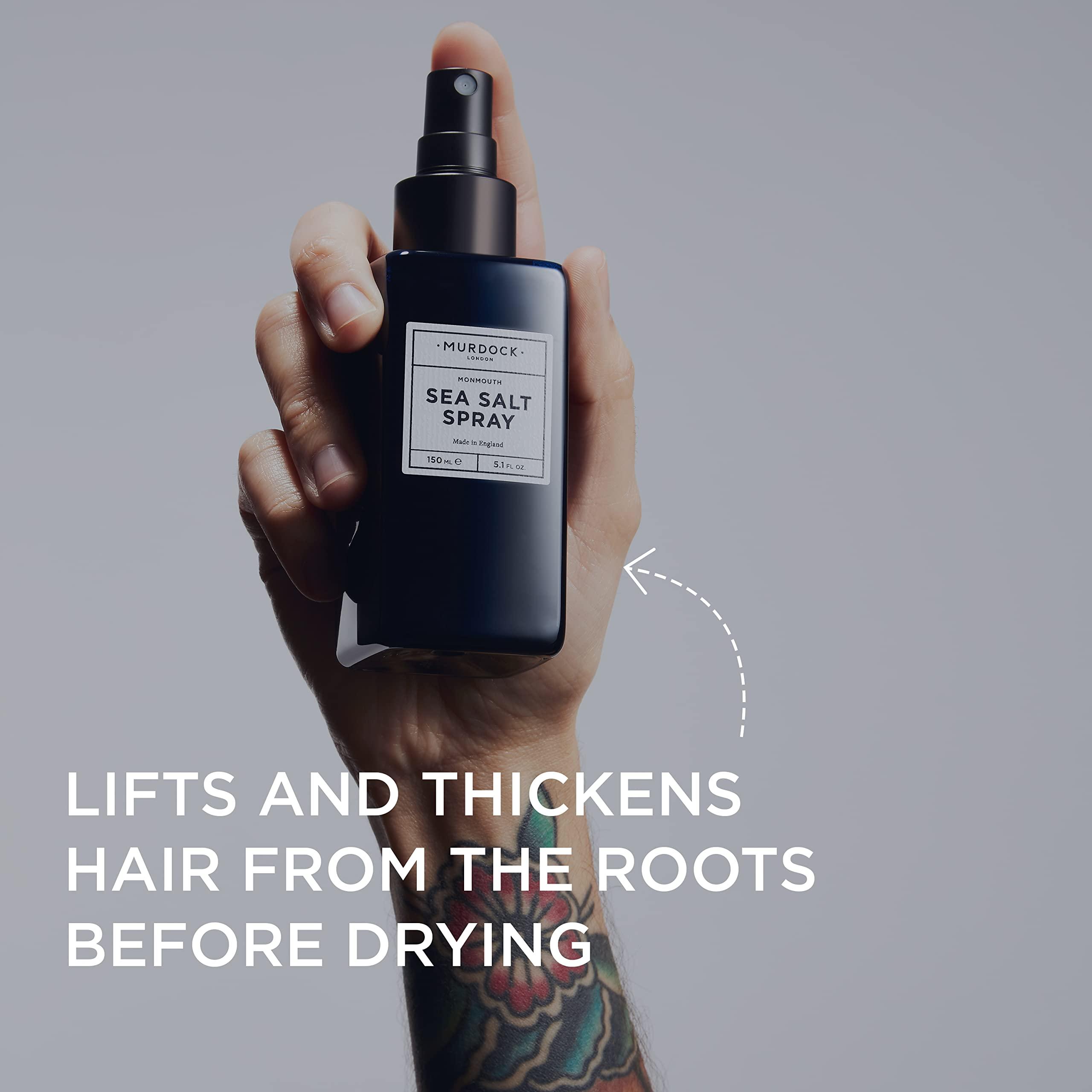 Murdock London Murdock London Sea Salt Spray 150ml, Volume Mousse 5.07oz, and Texture Paste 1.76oz - Paraben Free, Adds Texture and Volume, Achieve a Low-Sheen Finish