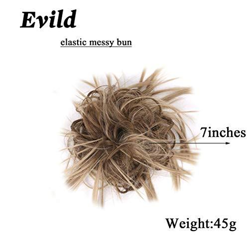 EVILD EVILD Tousled Hair Pieces Curly Messy Bun Extensions Synthetic Updo Hair Scrunchies Bun Daily Party Messy Hairpieces for Women and Girls (27#)