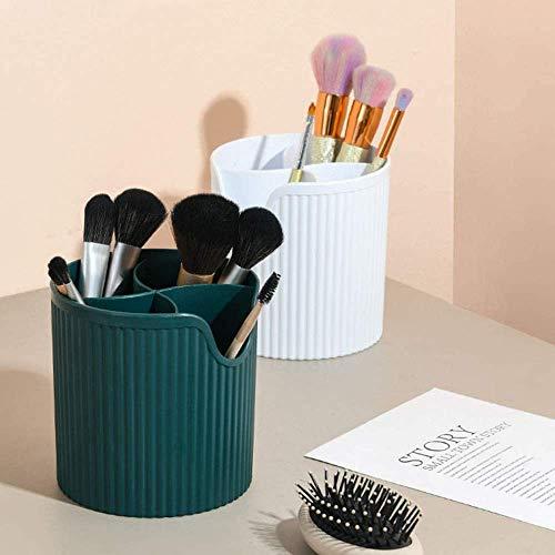 qiuqiu qiuqiu Makeup Brush Holder Dressing Table Storage Box Simple Eyebrow Pencil Storage Bucket, Creative Gift for Desktop Supplies Makeup Brush Holder-Green
