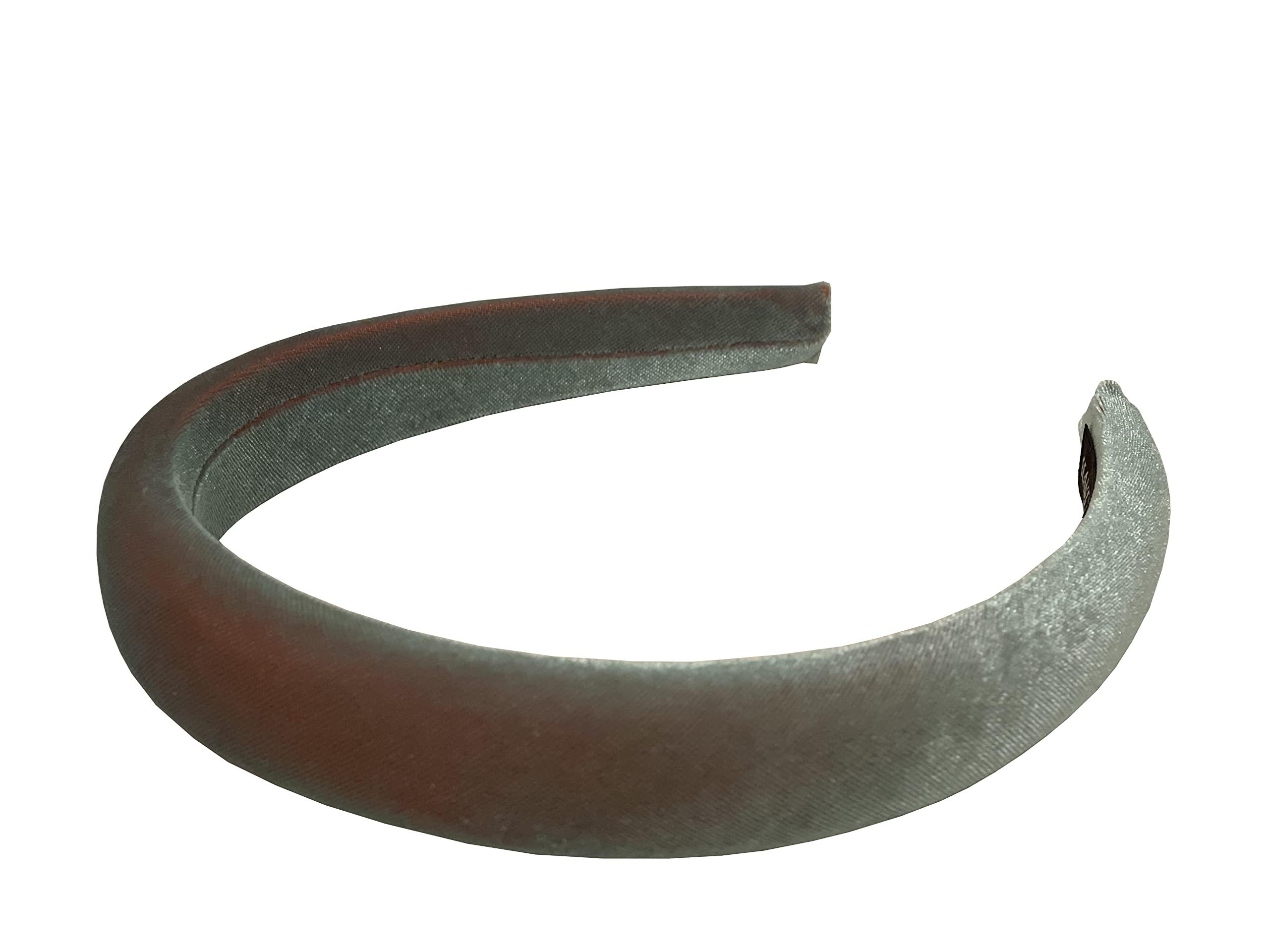 Generic Two-tone Velvet Padded Headband 1 1/2\" Dreamlike (peach turquoise)