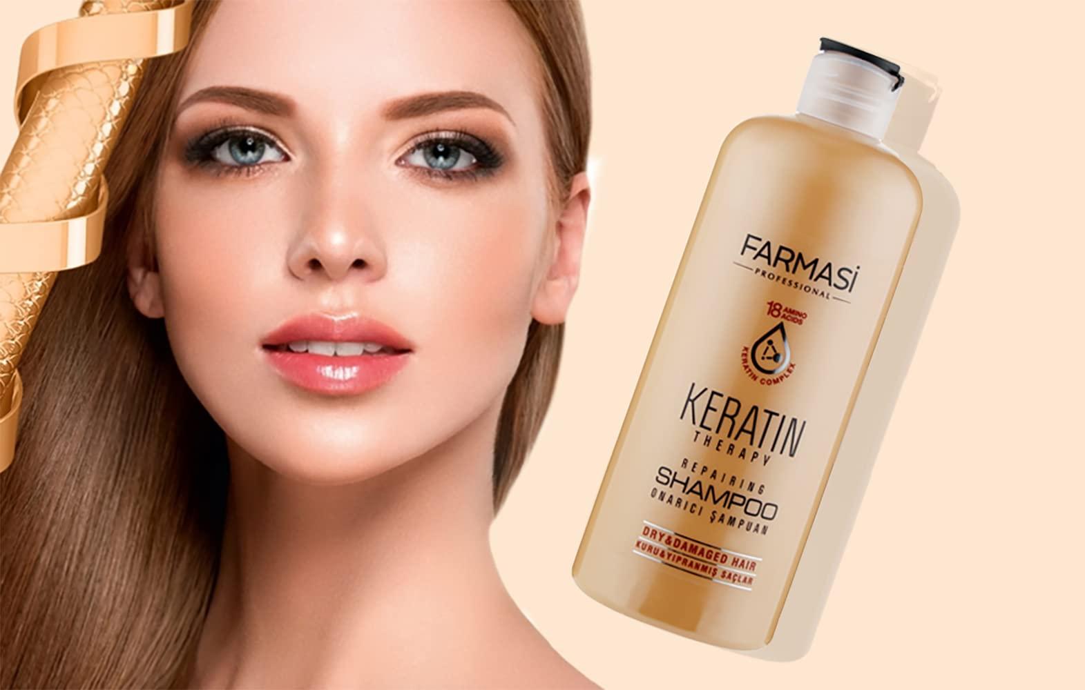 FARMASi FARMASi Keratin Theraphy Repairing Shampoo for Dry and Damaged Hair 360 ml / 12.2 fl.oz