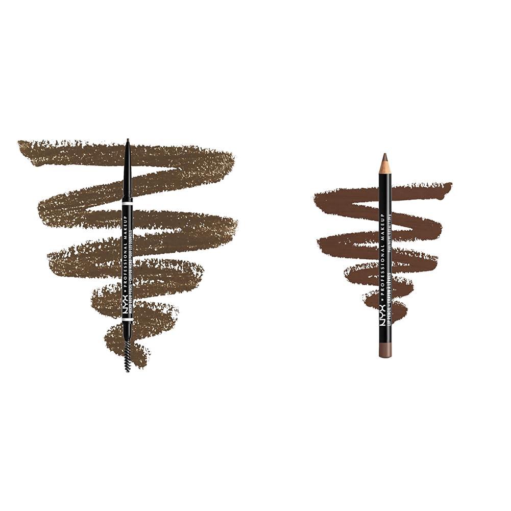NYX PROFESSIONAL MAKEUP NYX PROFESSIONAL MAKEUP Micro Brow Pencil Ash Brown and Slim Lip Pencil Espresso Bundle