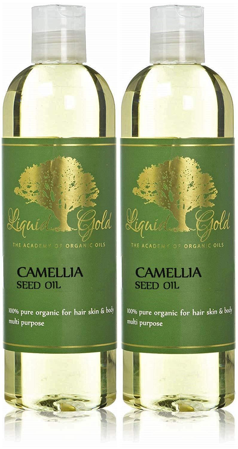 Liquid Gold Inc Liquid Gold Inc 24 Fl.oz (2x12 oz) Premium Camellia Seed Oil 100% Pure Cold Pressed Organic Health Hair Skin Care Anti-Aging