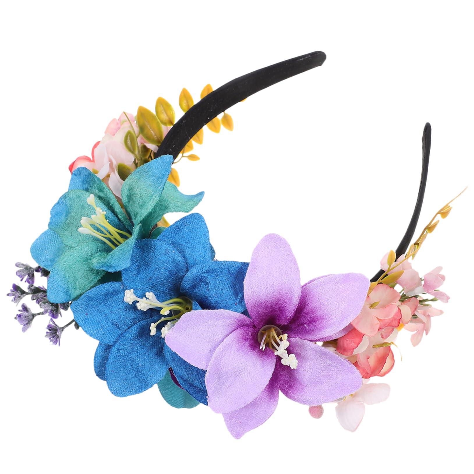Ipetboom Ipetboom Floral Headband Headband Women Pattern Headbands for Women Lily Flower Headdress Birthday Wedding Accessory