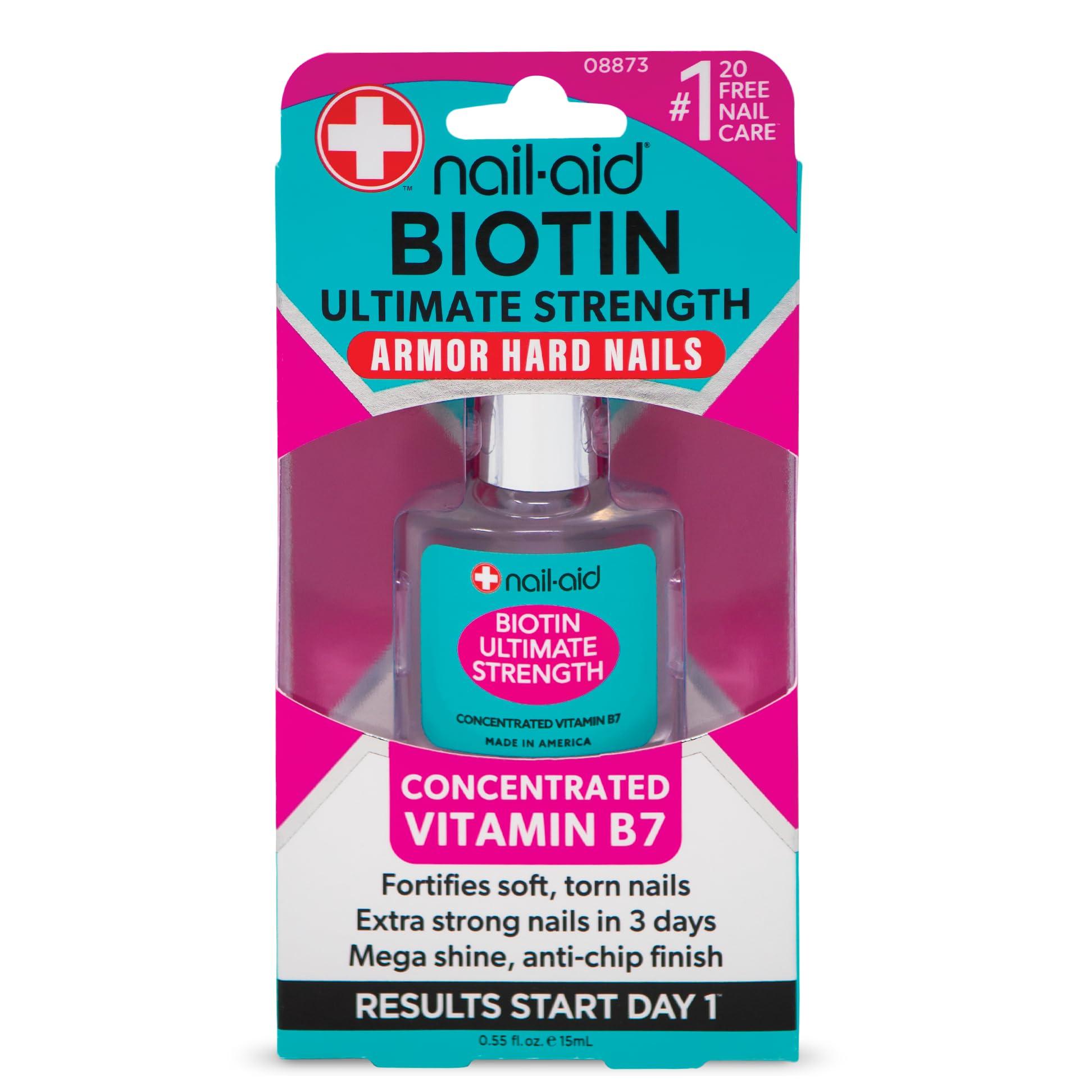Nail-Aid Nail-Aid 2PCs of BIOTIN ULTIMATE STRENGTH, Clear