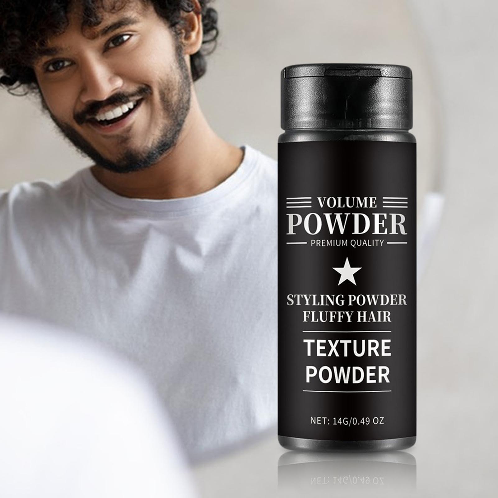 NinthAvenue Basics Hair Texture Powder For Men, 14g Hair Styling Powder For Men, Hair Volume Powder, Hair Root Lifting Powder, Hairline Beard Filling, Light Control Natural Matte Look(2pieces)