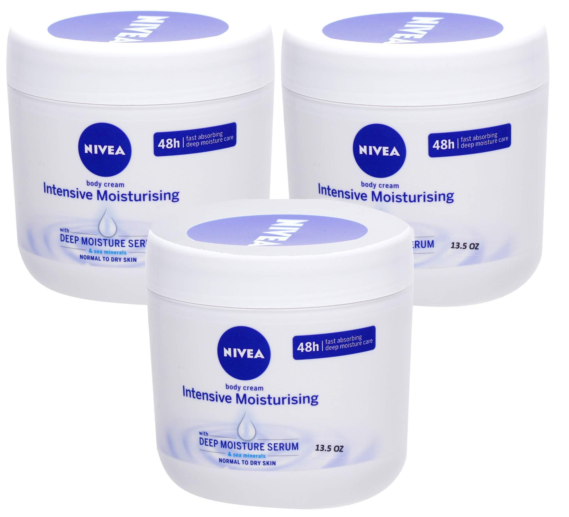 NIVEA Nivea Intensive Moisturizing Body Cream - 13.5 Fl Oz / 400 mL x 3 Pack