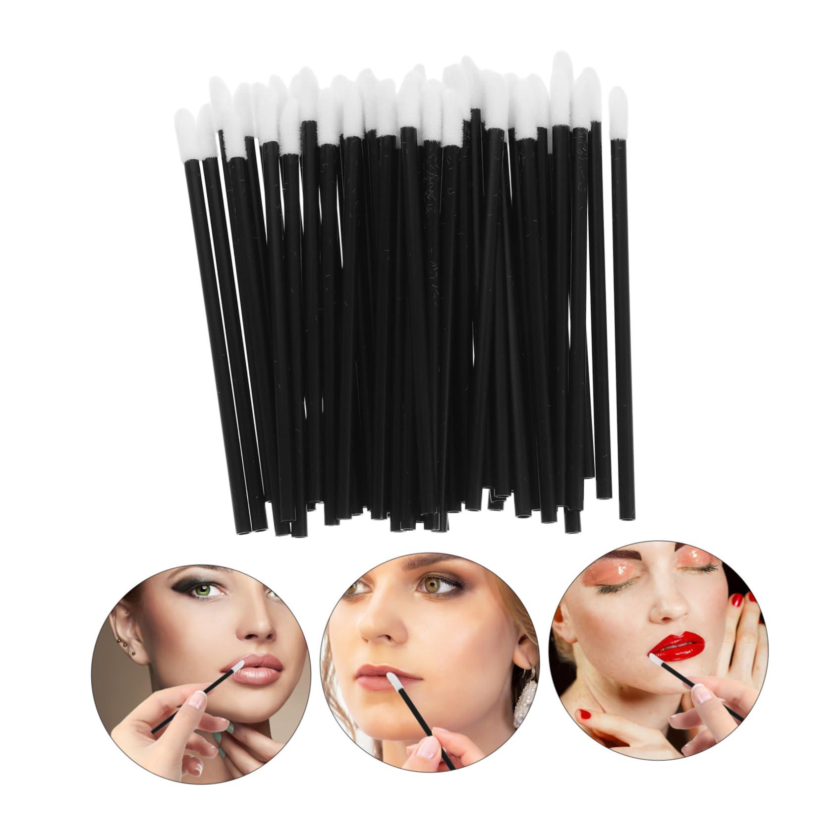 OHPHCALL OHPHCALL 200Pcs Hollow Disposable Lip Brush Applicator Tool for Lipstick Lip Gloss and Lip Mask Portable Makeup Brushes for Precise Lip Application