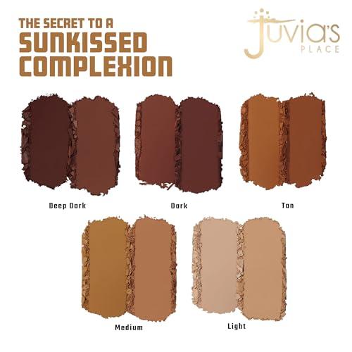 Juvia\'s Place Juvia\'s Place Bronzed Duo Bronzer Light - Soft Matte Bronzer, Contour Powder, Bronzer Pressed Powder, Long-Wearing & Buildable Bronzing Powder - Suitable for Light to Fair Skin Tone