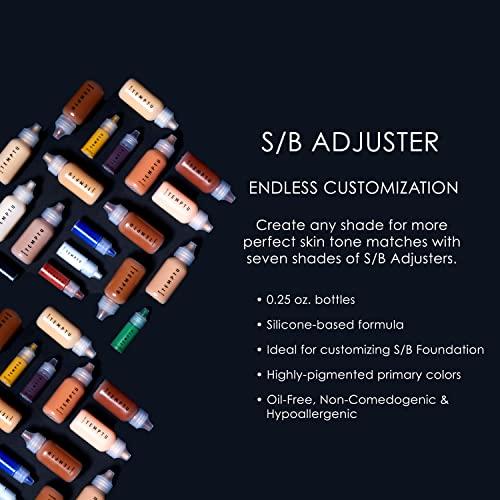 Temptu TEMPTU S/B Silicone-Based Shade Adjuster Starter Set: Long-Lasting, Highly-Pigmented Formula For Customizing S/B Foundation Shades | Includes 7 Primary Colors