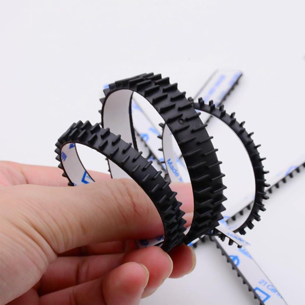 Capiant 10 PACK Anti-Slip Silicone Grip Headbands, Self-Adhesive Hairbands with Teeth Strips, Craft Hair Accessories (0.18 * 6.89 in)