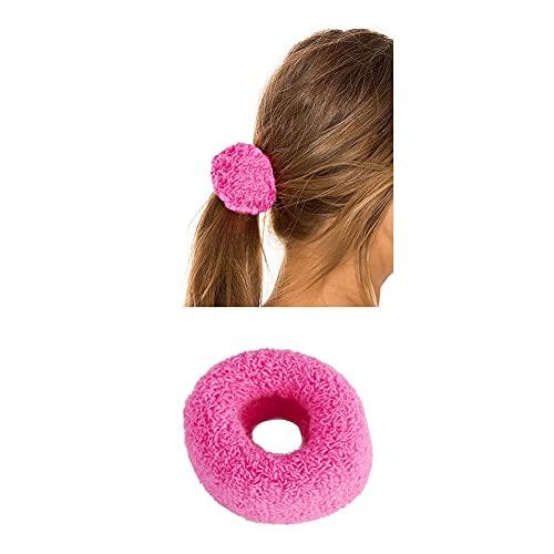 Angla 12 Pack Terry Cloth Cotton Elastic Stretchy Fuzzy Wide Thick Hair Ties Scrunchies Ties Ring Loop No Crease Seamless Hair Rubber Band Ponytail Holder Hair Accessories for Women Girl