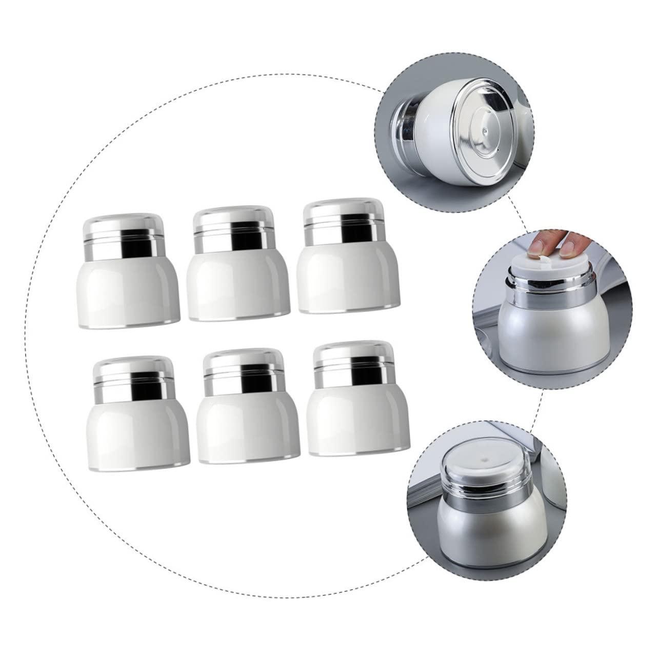 Healeved Healeved 6pcs Acrylic Cream Jar Cosmetic Dispenser Cosmetic Jar Containers Makeup Pump Jar Cosmetic Pump Jar Cream Jars with Lids Lip Balm Containers Creams Container Storage Jar