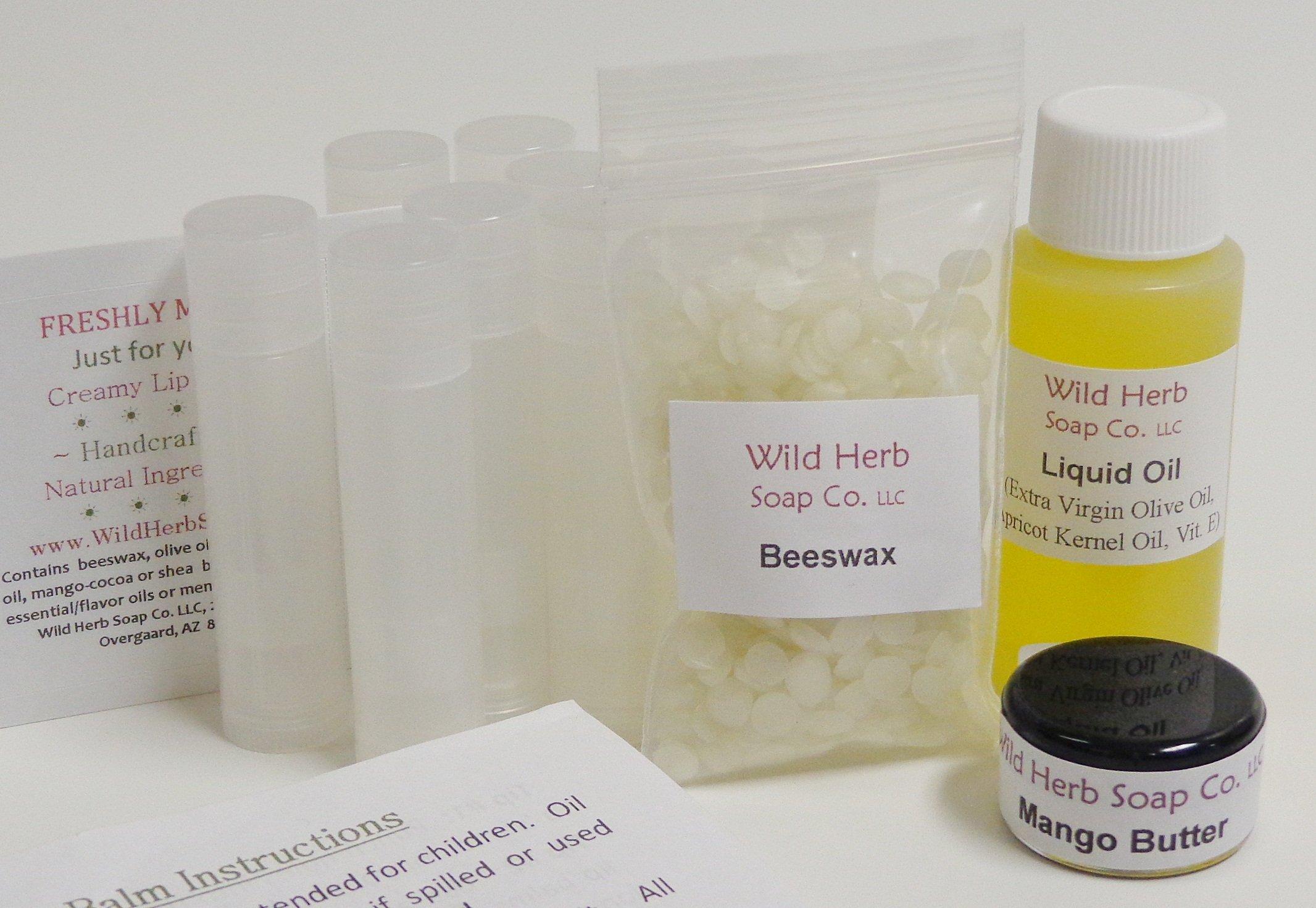 Wild Herb Wild Herb Lip Balm Making Kit DIY Create 8 Custom Natural Lip balm with Easy-to-Follow Instructions Perfect Craft for All Ages, Ideal Gift for Kids and Adults