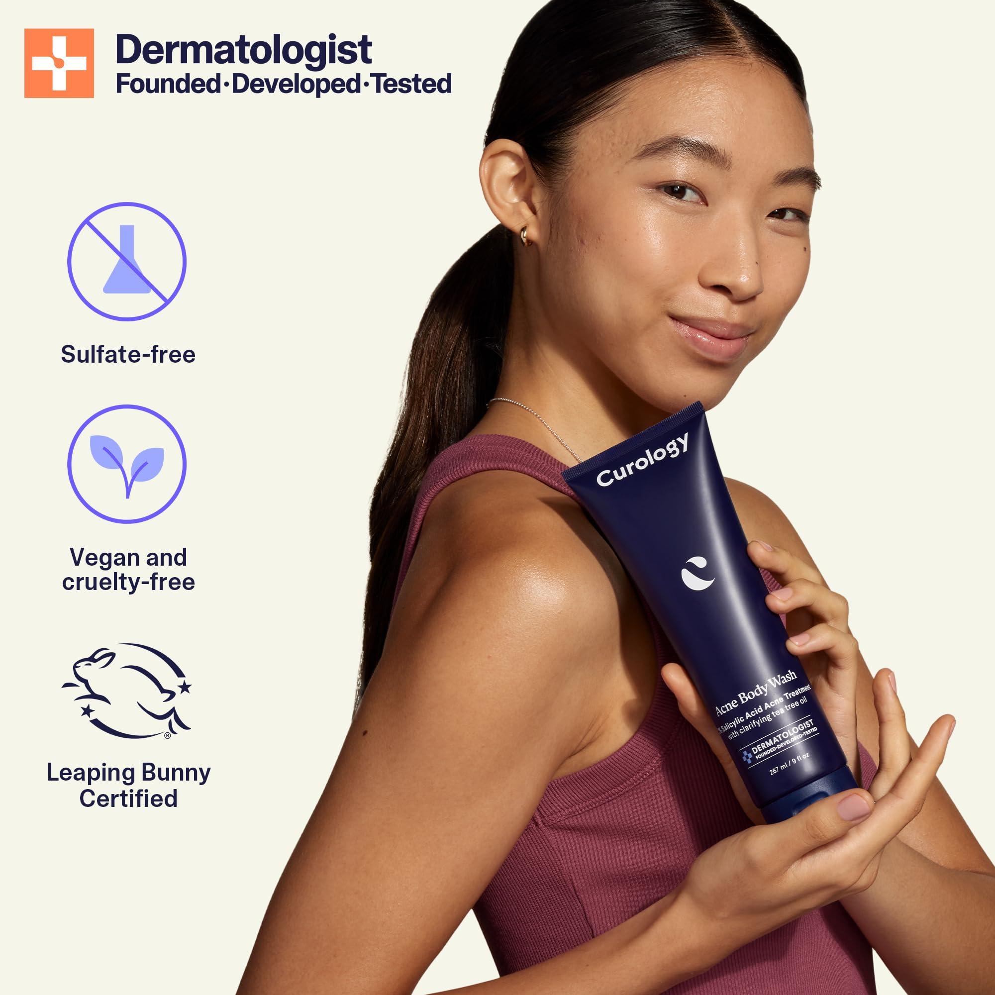 Curology Curology Face & Body Acne Skin Care Treatment Set, Acne Cleanser Face Wash with 2.5% Benzoyl Peroxide and Acne Body Wash with 2% Salicylic Acid