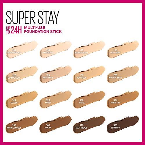 Maybelline New York Maybelline New York Super Stay Foundation Stick for Normal To Oily Skin, Warm sun, 0.25 Ounce