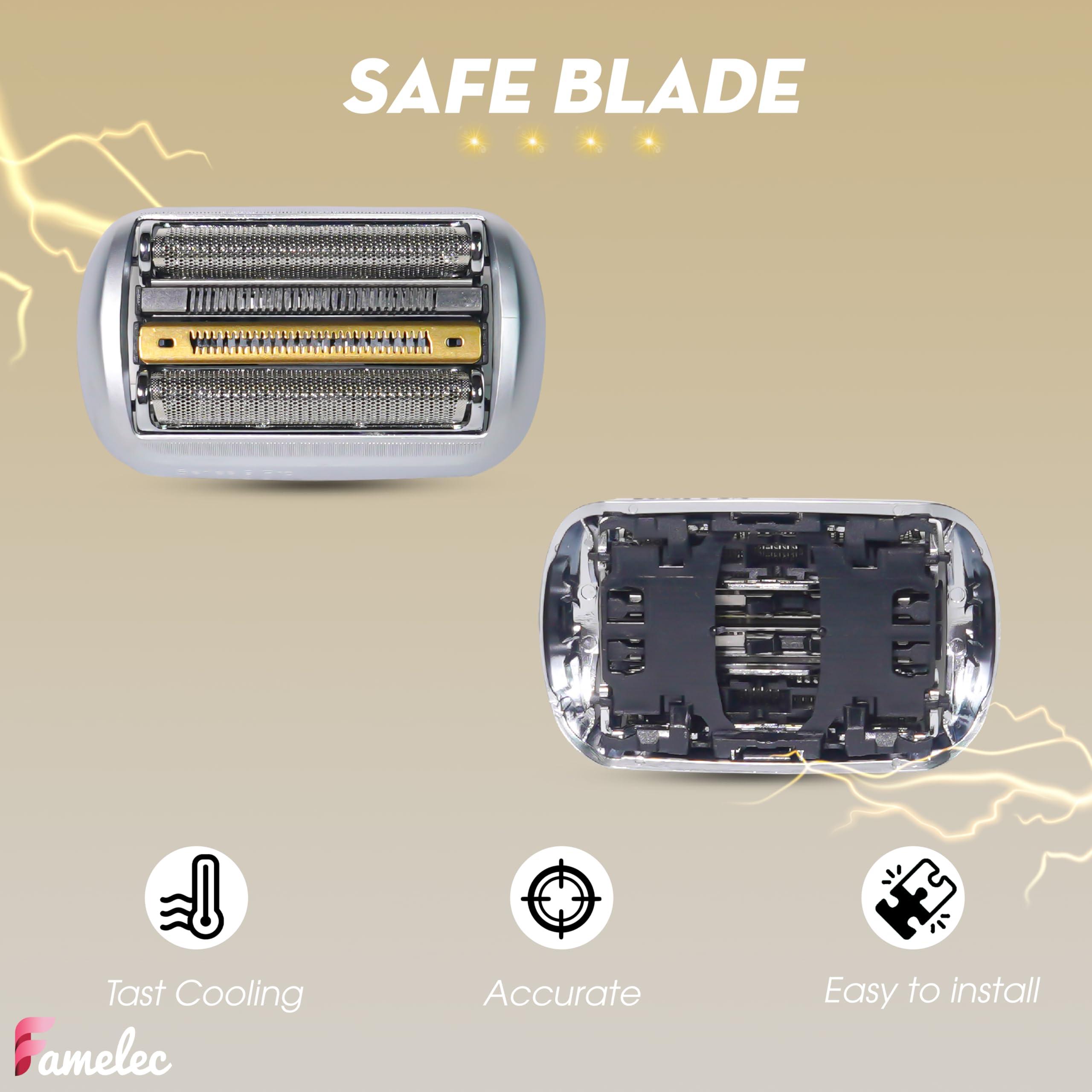 FAMELEC FAMELEC 94M Electric Razor Head for Braun Series 9 Pro, Compatible with Braun Series 9 Replacement Heads, Fit for Braun S9 Sport Replacement Head 9599cc, 9330s Wet&Dry, 9487cc, 9597cc, 9577cc, 9567cc