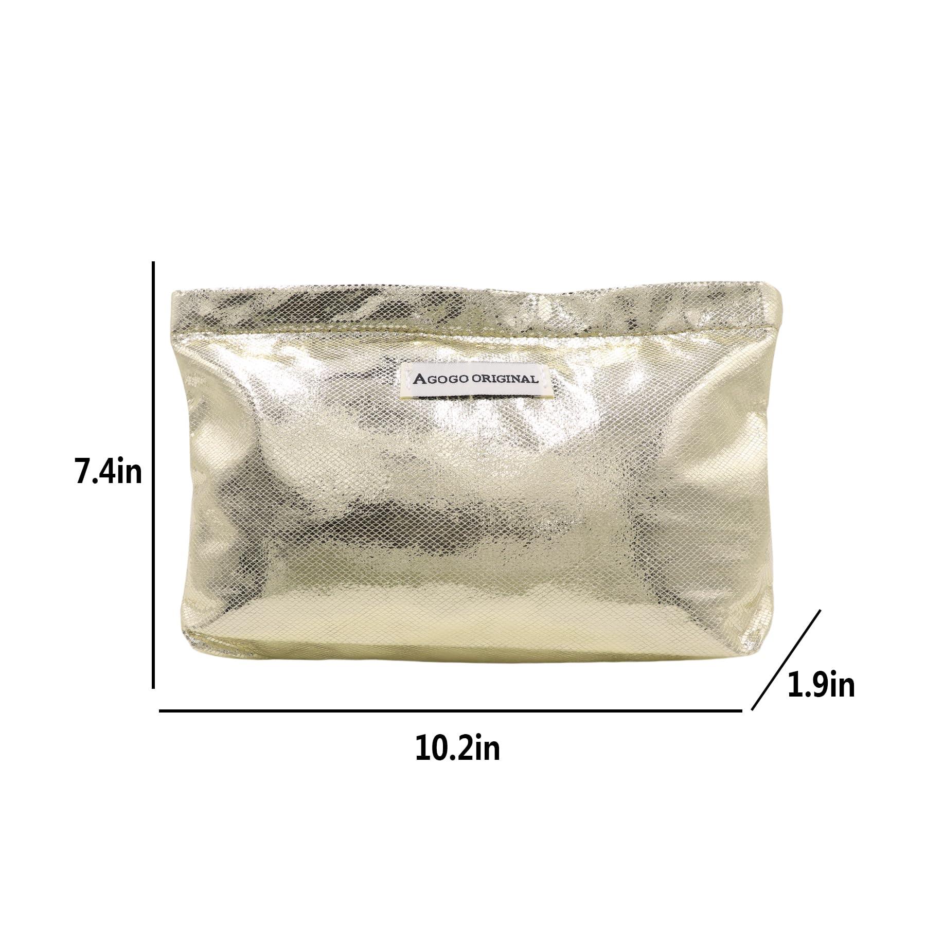 Amamcy Amamcy Sparkly Makeup Bag Toiletry Bag for Women Lightweight Waterproof Cosmetic bag Zipper Pouch Travel Accessories