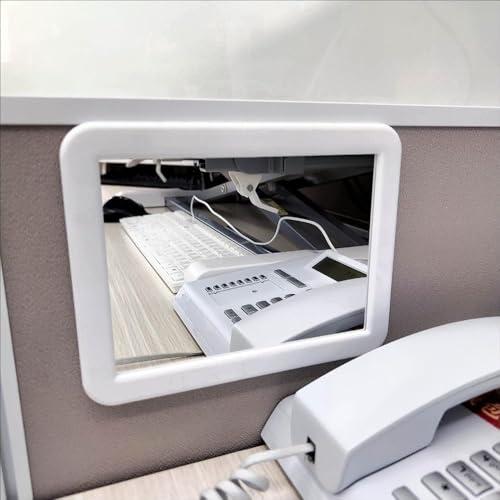 MIHAGUTY MIHAGUTY Magnetic Locker Mirror,5\" x 7\" Small Mirrors School Locker, Bathroom, Household Refrigerator, Locker Accessory, Office Cabinets, and Home (White)