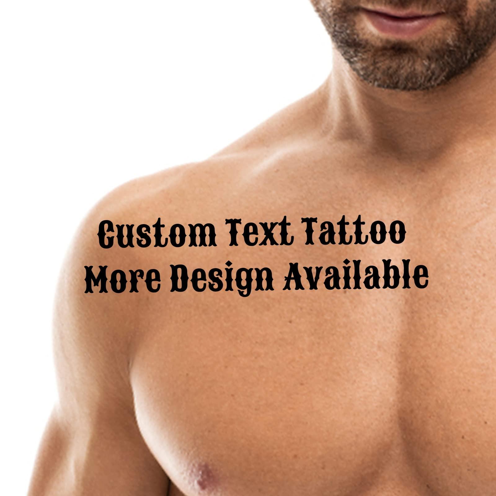 Boldjduuo3 Custom Temporary Tattoo with Name Text, Personalized Fake Name Tattoos, Customize Tattoo Sticker for Women and Men