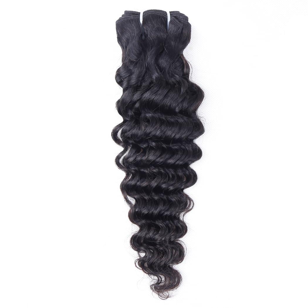 Odir Odir Deep Wave Hair Bundles with 13x4 Frontal Brazilian Human Hair Deep Curly Hair 3 Bundles with Lace Frontal 18 20 22+16 Inch 9A Unprocessed Virgin Hair Natural Color