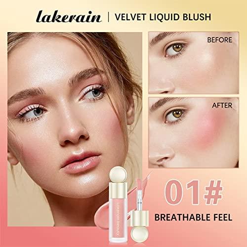 BEFIVECOK BEFIVECOK Liquid Blush, Natural Matte Velvet Finish, Soft Cream Liquid Face Blush For Cheeks, Skin Tint Blush Makeup, Long Lasting Lightweight Blendable Blush (#01 Nude Pink)