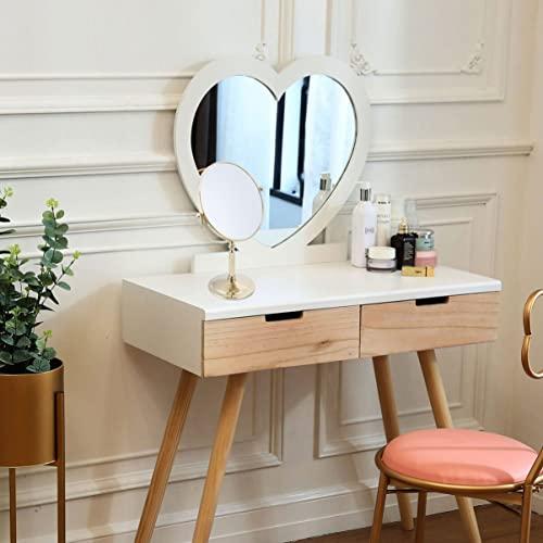 Uonlytech Uonlytech 1PC Swivel Vanity Mirror Makeup Stand Vanity Table Desk Cosmetic Mirror Double Sided Cosmetic Mirror Desk Mirror for Makeup Stand Mirror Dressing Table Mirror Miss Adjustable