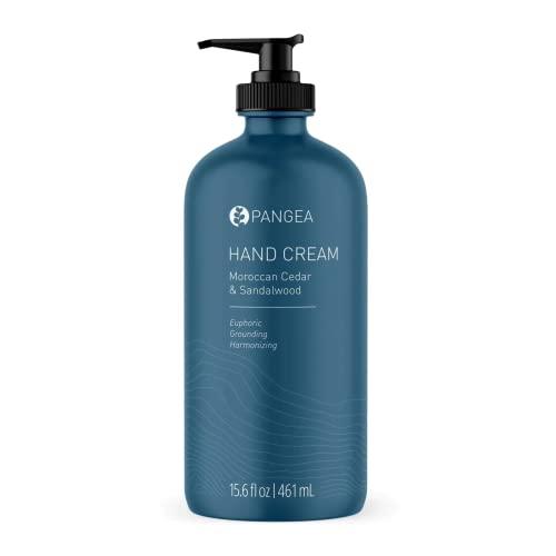 Pangea Organics Pangea Organics - Natural Moroccan Cedar + Sandalwood Hand Cream | Vegan, Non-Toxic, Sustainable Clean Beauty (Glass Bottle + Pump, 15.6 oz | 461 ml)