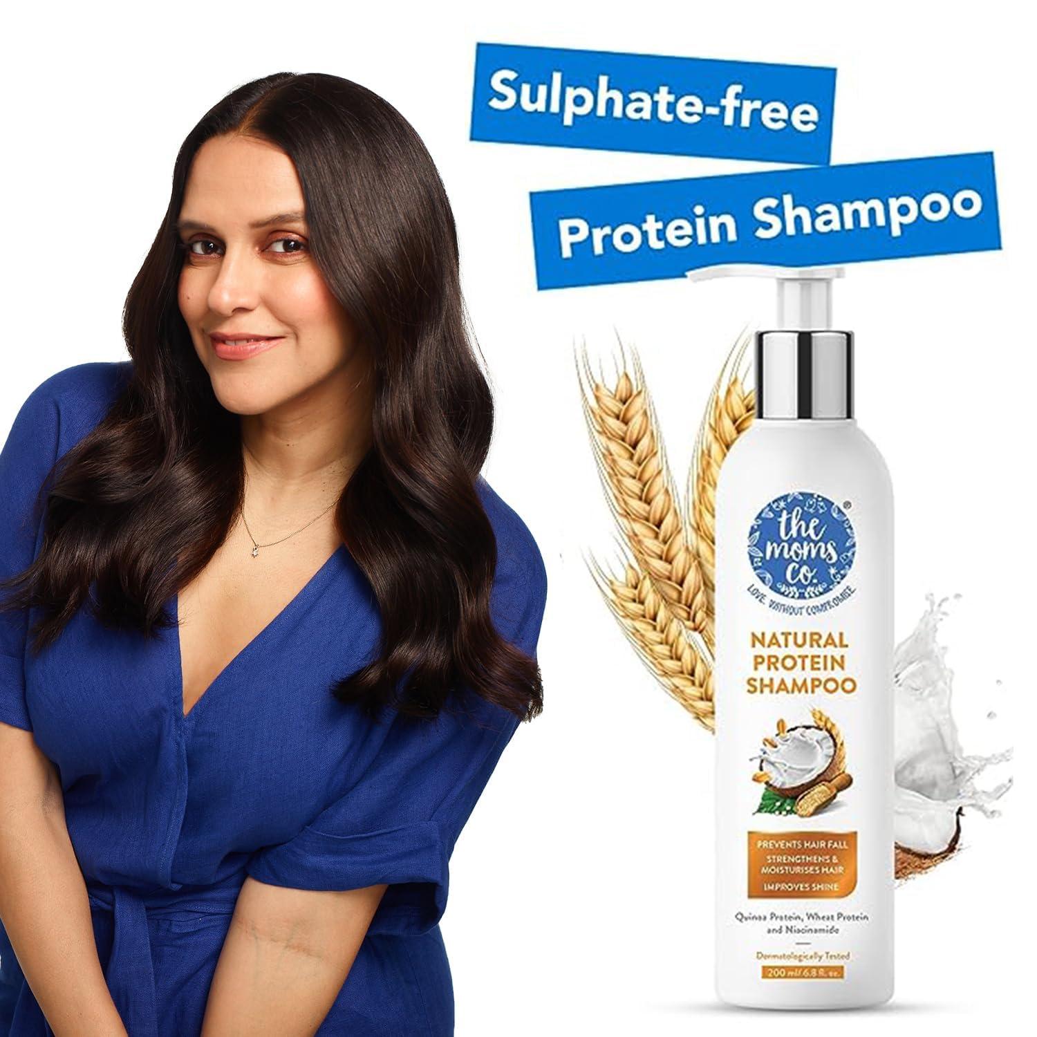 india Natural Protein Hair Strengthening Shampoo for Women & Men| With Hydrolyzed Silk & Wheat Proteins |Shampoo for Dry and Frizzy Hair | Shampoo for Hair fall control-200 ml