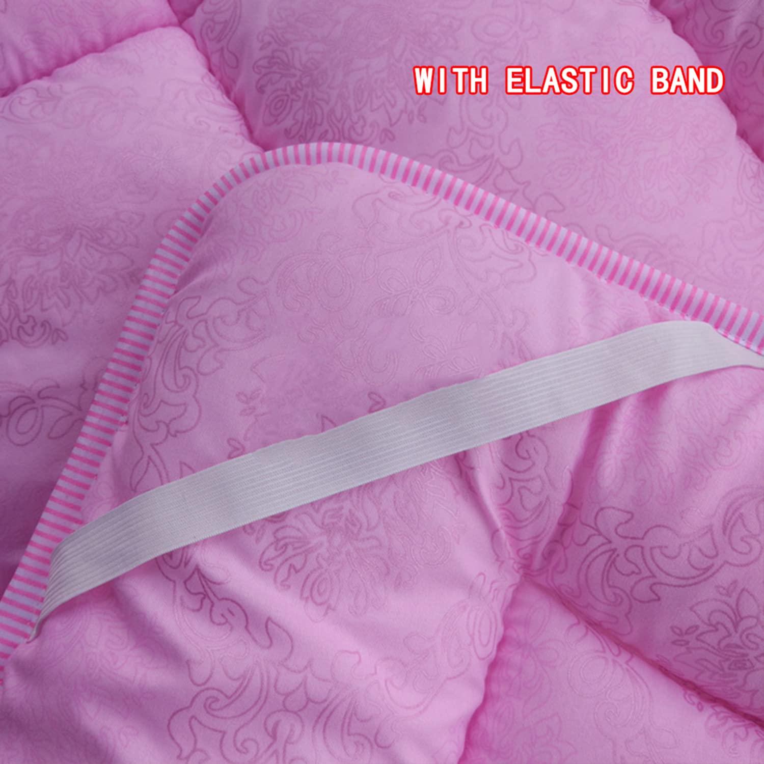 KKCD KKCD Round Head Massage Table Mattress Pad Sponge Mattress Topper for Lash Bed Soft Beauty Massage Bed Cover with Face Hole Non-Slip Massage Table Sheet with Elastic Bands,Pink,70x185cm