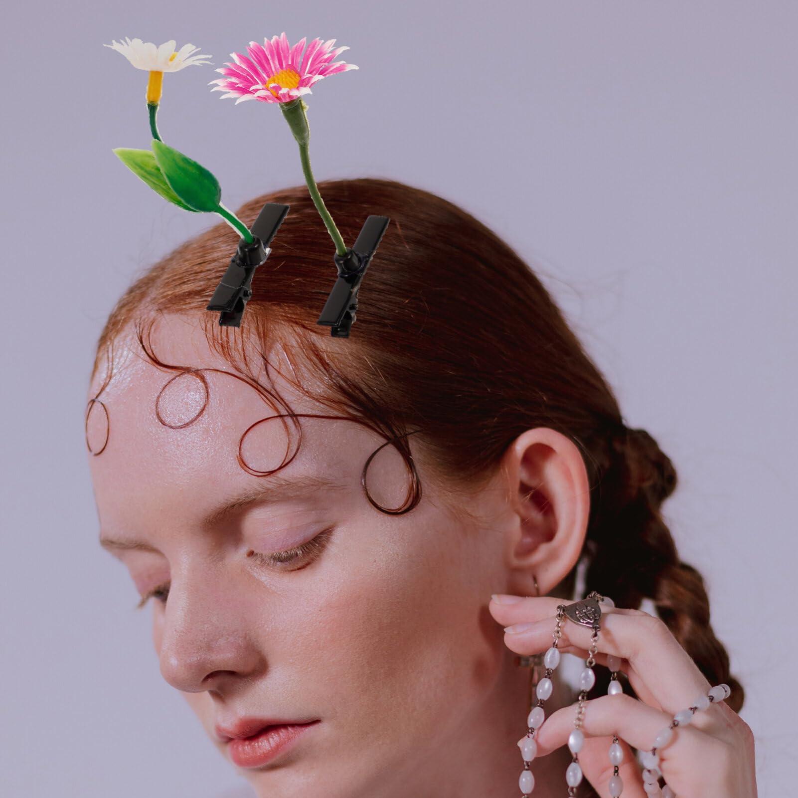 WRITWAA WRITWAA 20Pcs Bean Sprout Hair Clip, Funny Plant Hairpins Flower Plant Hair Clips, Sweet Hair Clips Girls Cute Little Grass Barrette Headwear