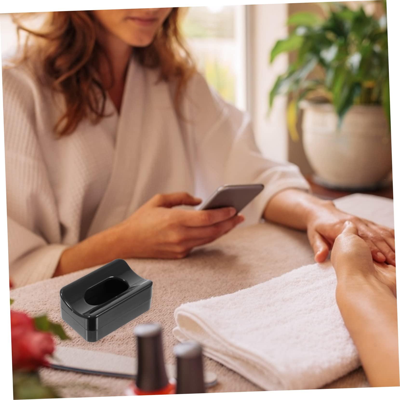 Didiseaon Didiseaon 2 Pcs Glitter Storage Box Storage Case Nail Stuff Organizer Black Tray Nail Dip Case Powder Collection Tray Recycling System Manicure Nail Box Charm Plastic